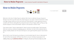 Desktop Screenshot of howtomakepopcorn.com