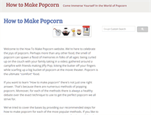 Tablet Screenshot of howtomakepopcorn.com
